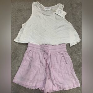 NWT Fisherman’sDaughter|| Cotton Set Tank Top and shorts Top S and Bottoms M